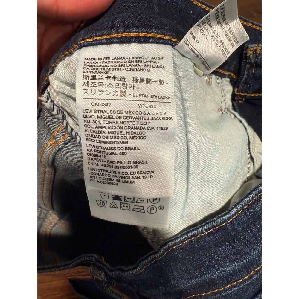Levi's 721 High Rise Skinny Jeans Dark Wash Women's Size 14 Medium W32 L30 - Picture 8 of 8